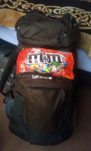 Getting ready. M&M's optionals (but so tasty).