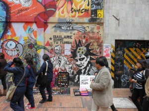 Street art in the center of Bogota.