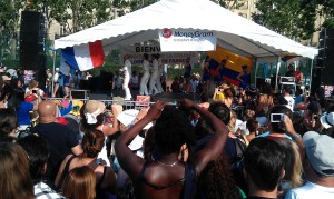 Salsa show during Colombia Independence Day.